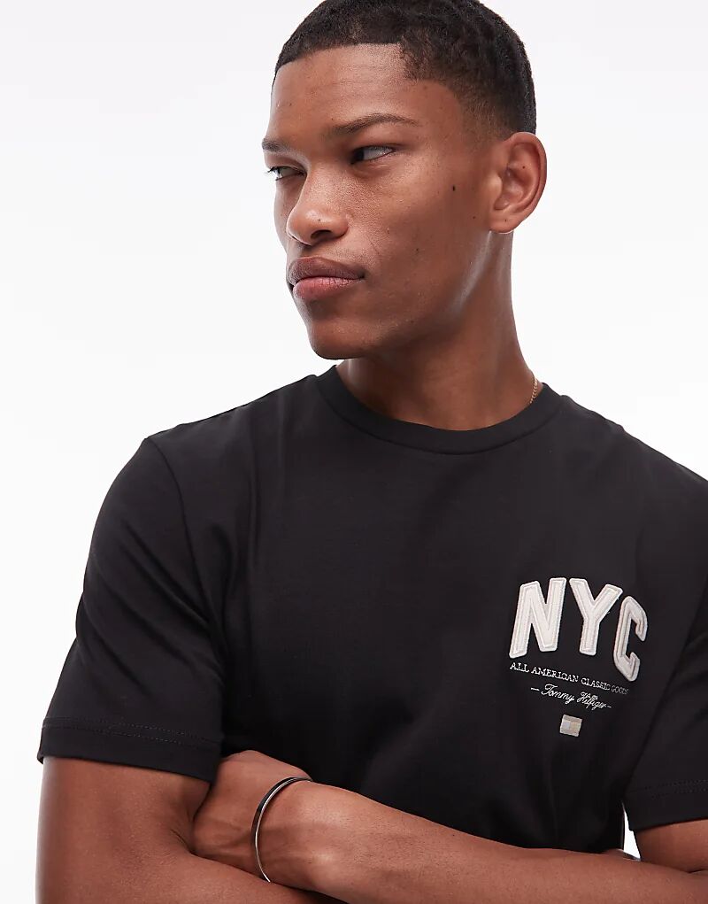 

Футболка Tommy Hilfiger nyc script черного цвета