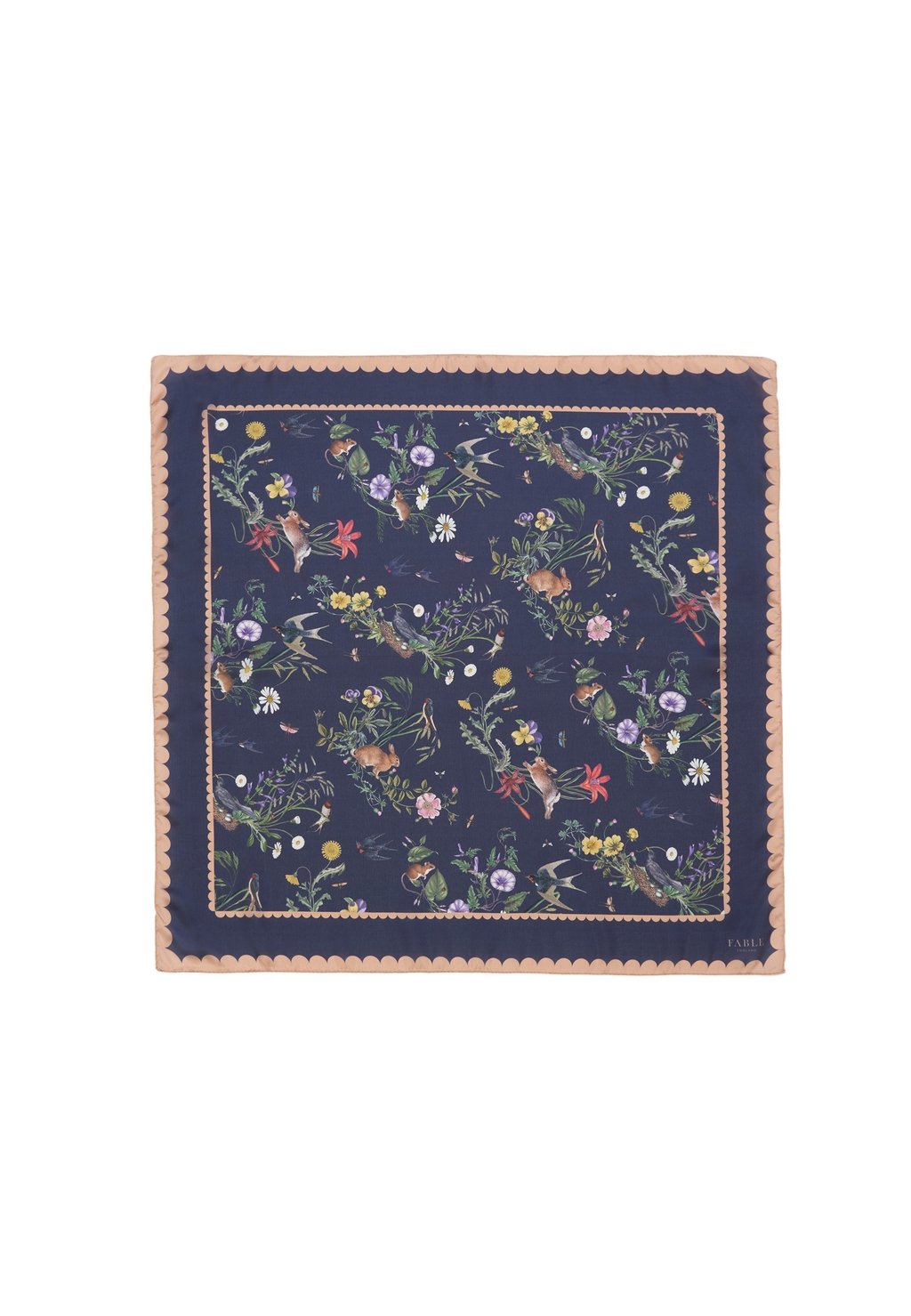 

Шарф RUNNING BUNNY TOILE SQUARE FABLE ENGLAND, синий
