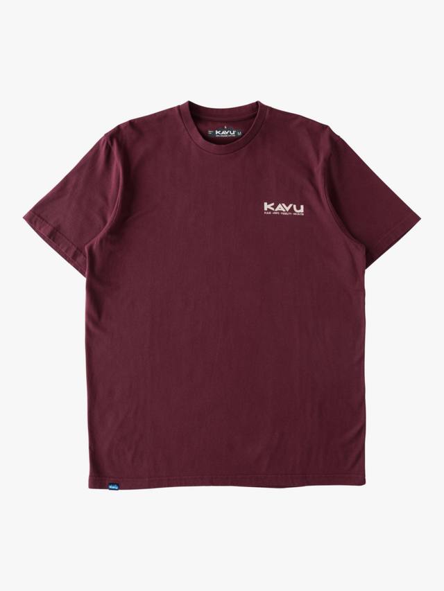 

Футболка с логотипом и принтом из хлопка с круглым вырезом KAVU