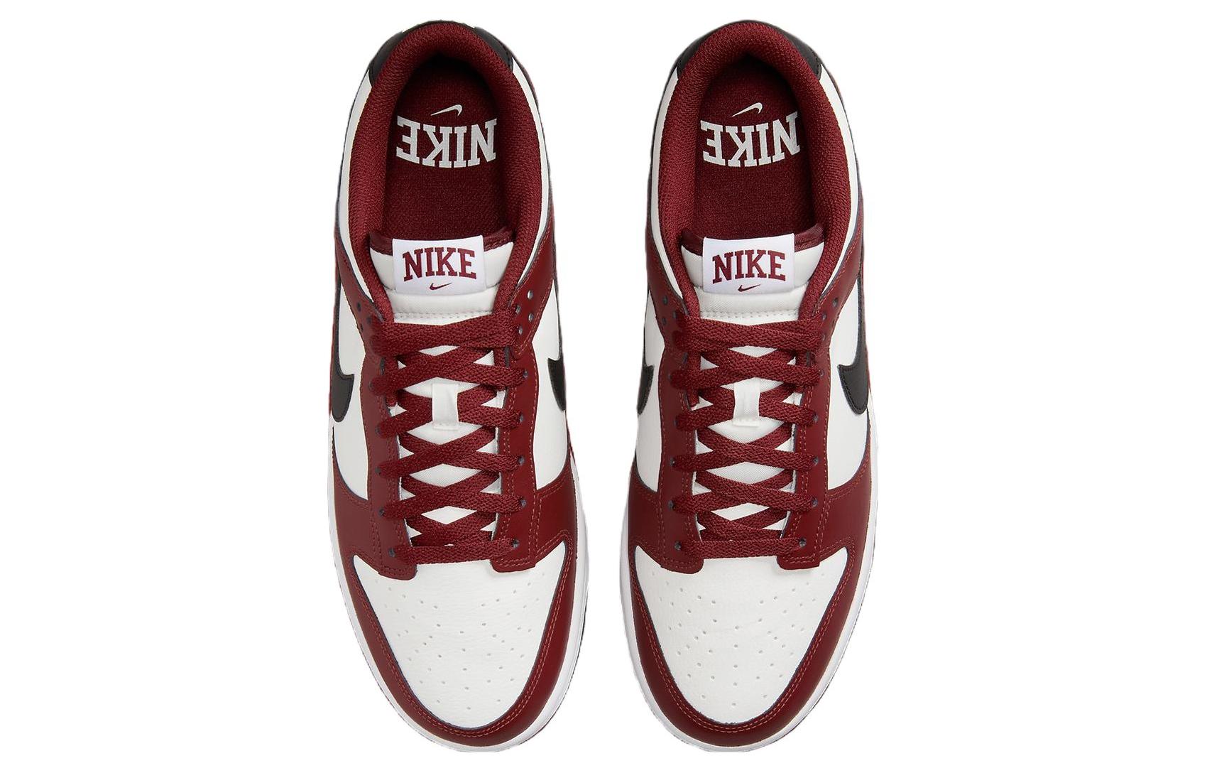 Nike Dunk Low Dark Team Red Black, White Red Black — фото 4