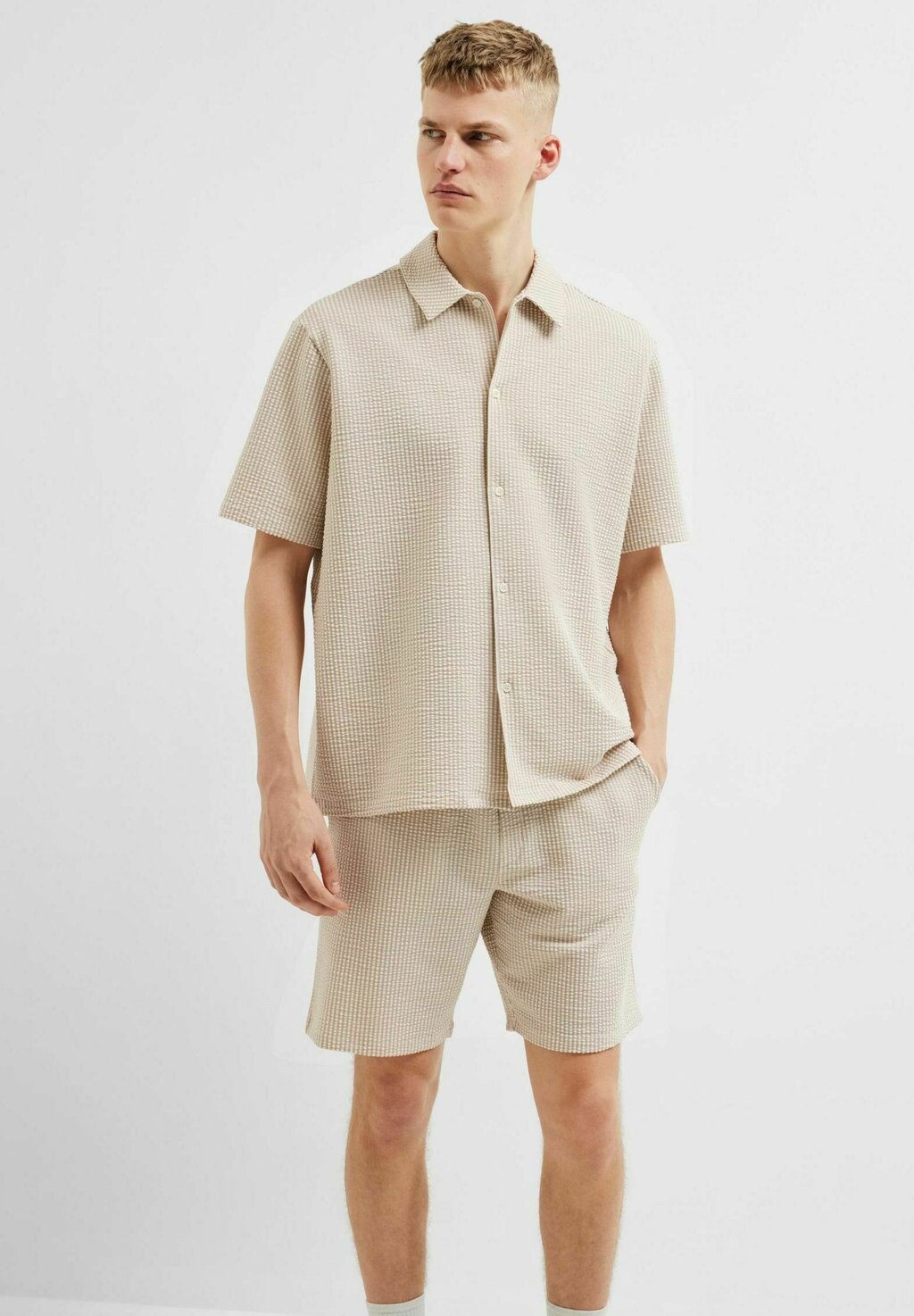 

Рубашка Selected Homme, бежевый
