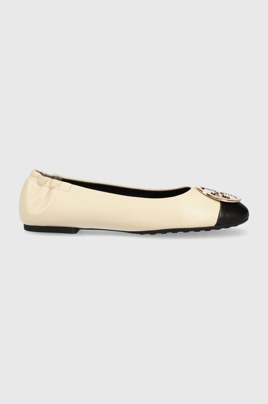 

Кожаные балетки Claire Cap Toe Ballet Tory Burch, бежевый