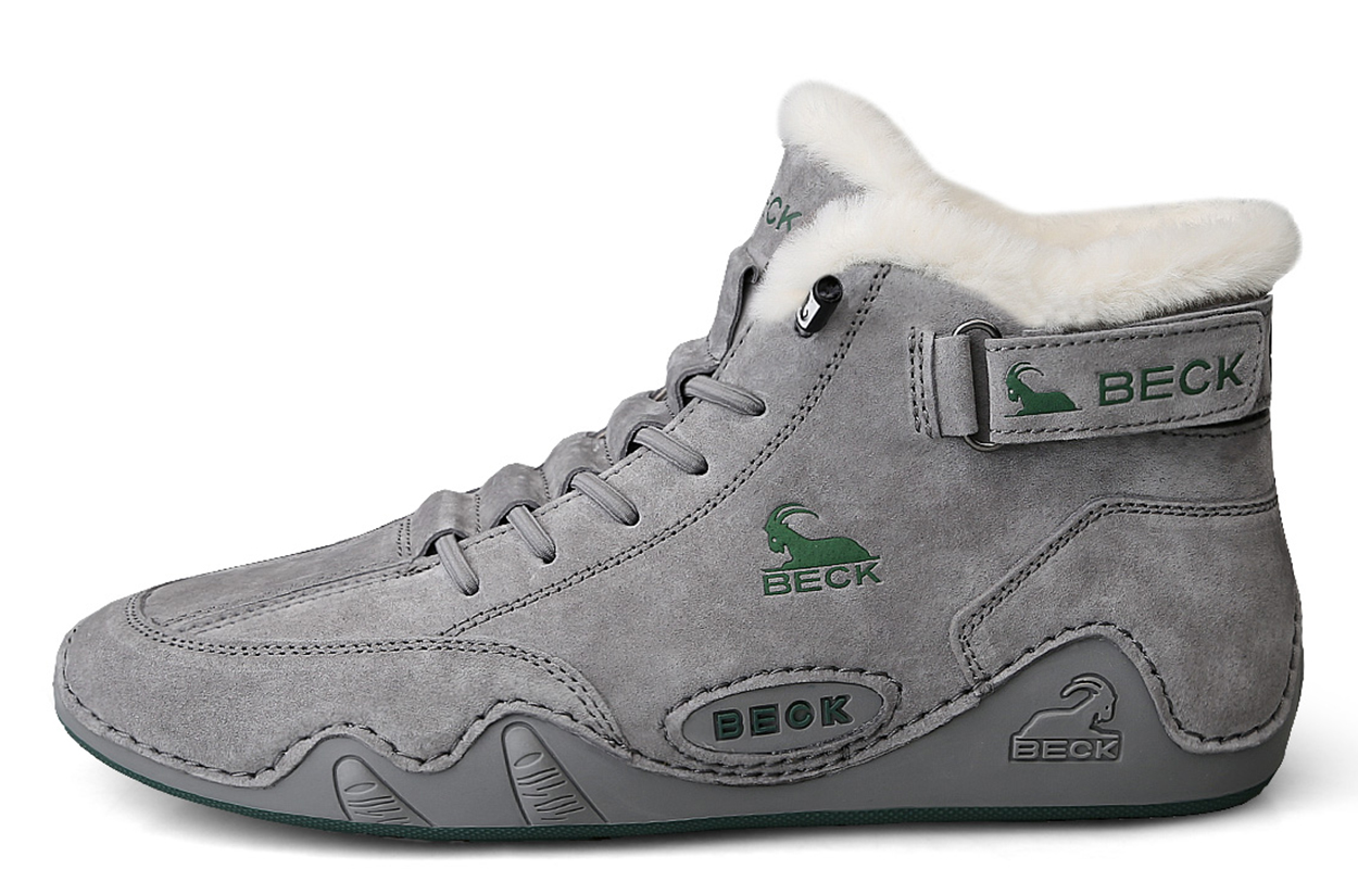 

BECK Мужские серые повседневные низкие кроссовки с амортизацией, противоскользящей подошвой, дышащие, на флисовой подкладке, цвет Gray (Fleece-Lined)