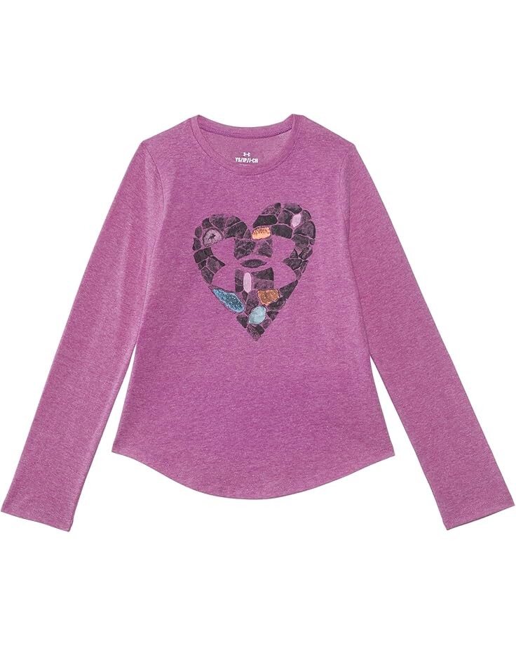 

Лонгслив Under Armour Kids Ua Natures Heart Long Sleeve Tee, цвет Optic Purple