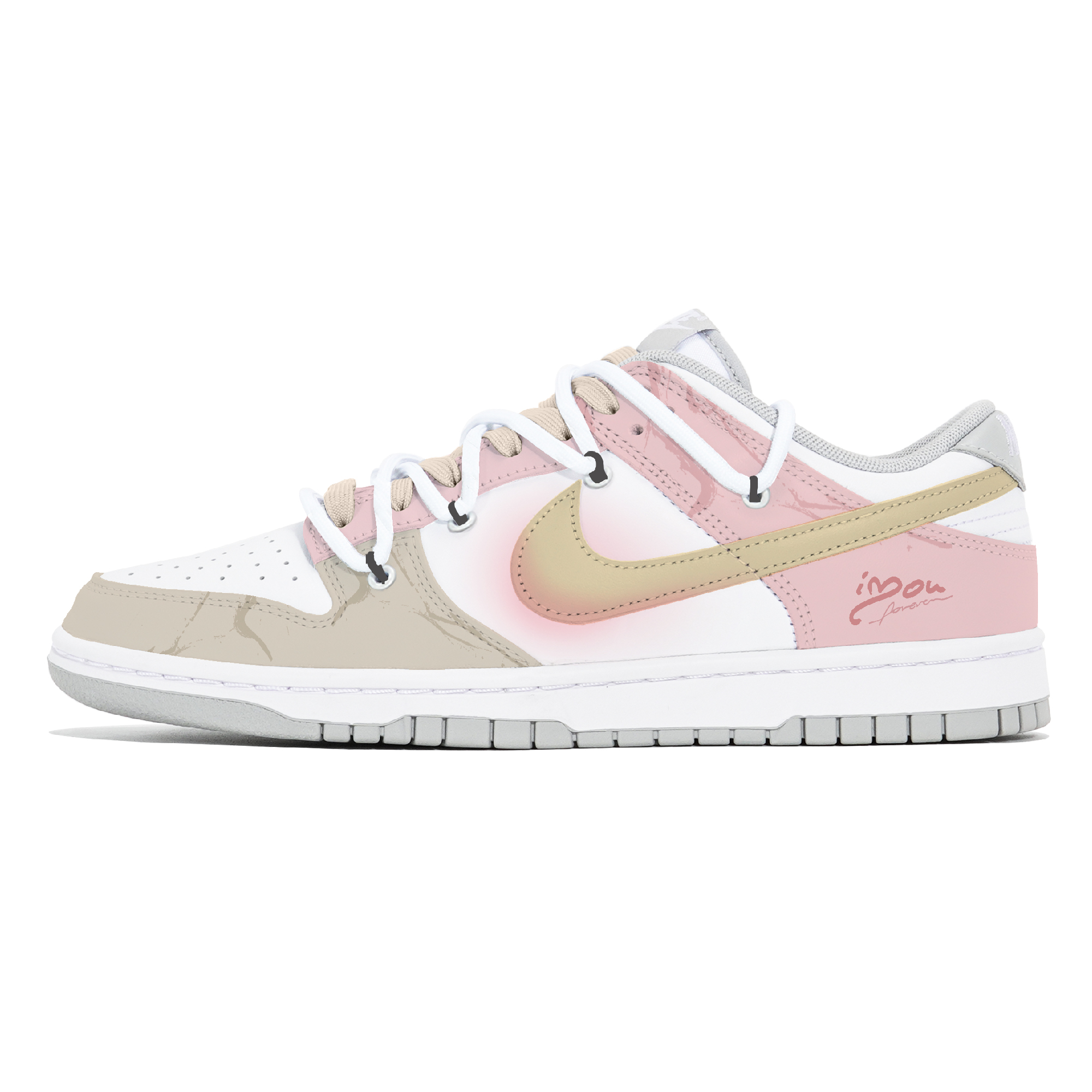 

Nike Кроссовки для скейтбординга Dunk Joy Lemon, износостойкие, белые, мужские