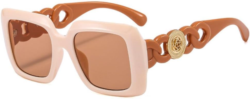 

Популярные квадратные солнцезащитные очки для женщин, роскошные ретро-очки для мужчин, модные дорожные солнцезащитные очки с защитой от УФ-излучения UV400 LVTFCO, Beige