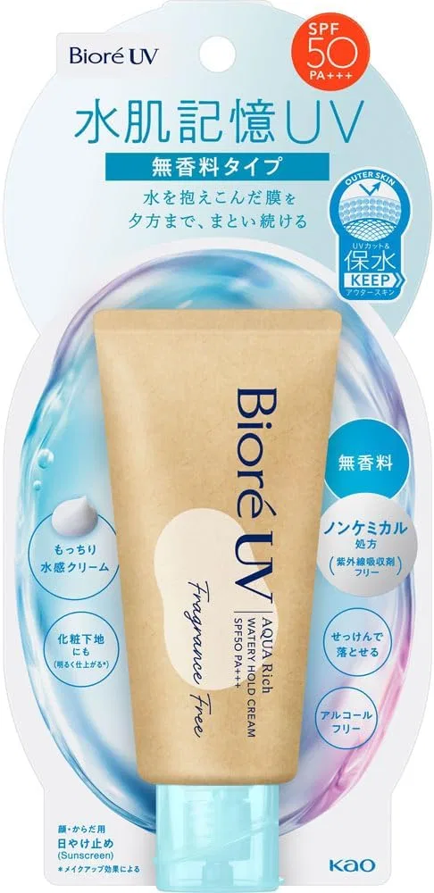 Солнцезащитный крем Biore UV Aqua Rich Water Memory SPF 50+ PA+++ 50 г