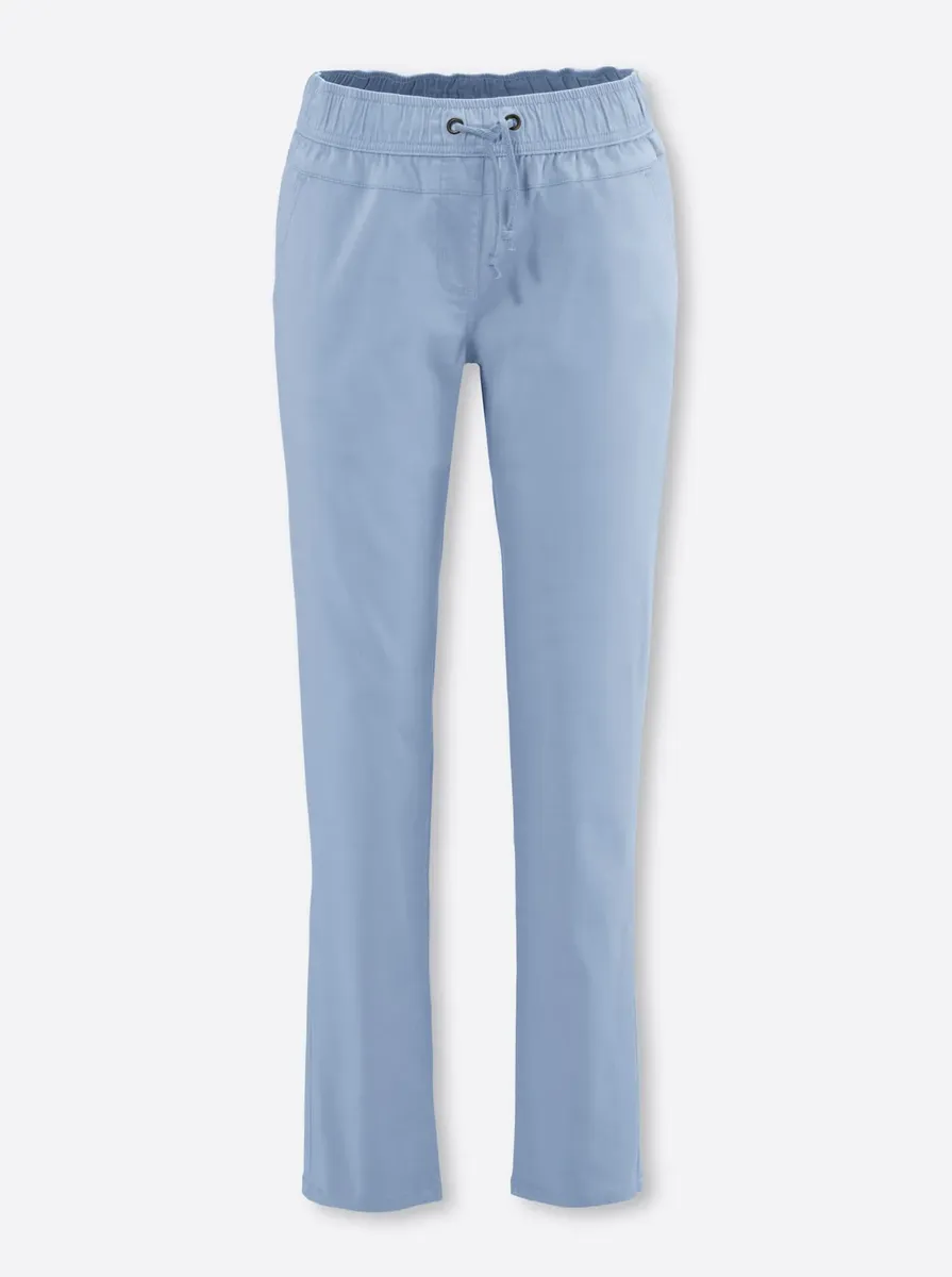 

Брюки без застежки Classic Basics, синий