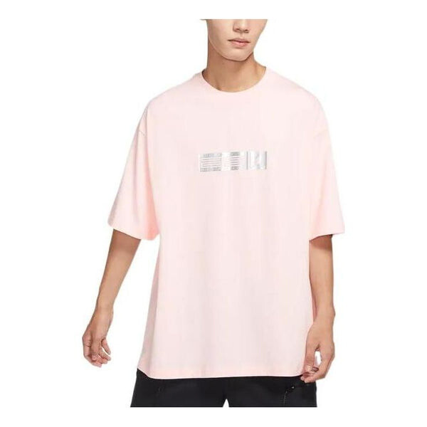 

Футболка Air Jordan Solid Color Round Neck Pullover Brand Multi-Color Short Sleeve T-Shirt Men's Light Pink, мультиколор