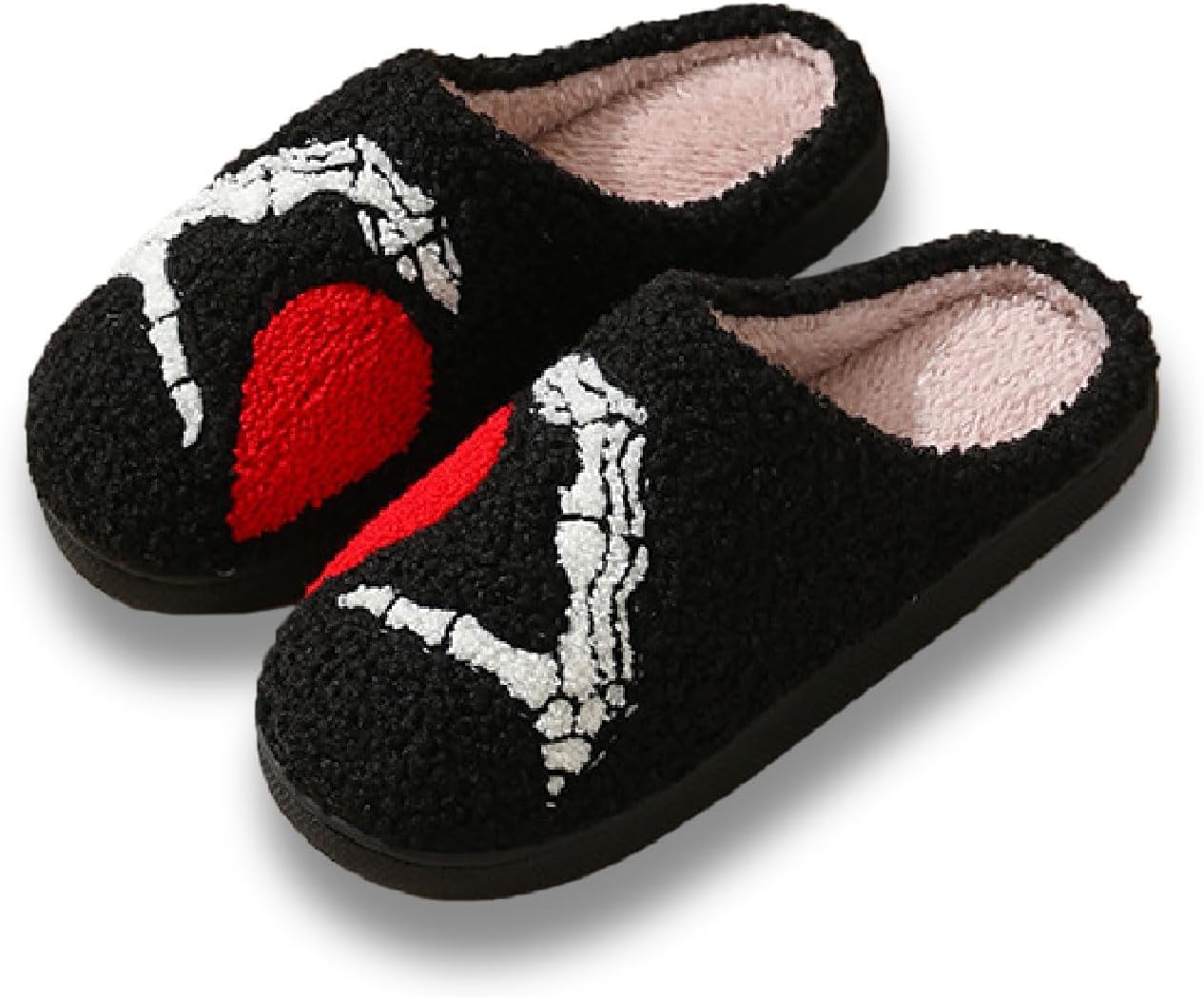 

Рождественские тапочки Titype, милые праздничные тапочки, теплые домашние тапочки для женщин и мужчин, пушистые тапочки для улицы и дома, тапочки для спальни, домашняя обувь для дам, черный