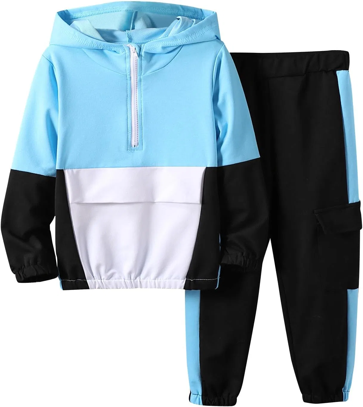 Детский спортивный костюм с капюшоном и брюками Azmxynol, Blue