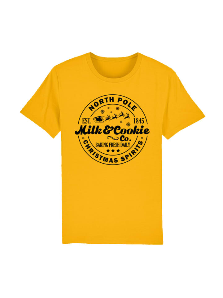 

Футболка F4NT4STIC T-Shirt Milk and Cookie Bakery Retro Weihnachten, цвет spectra yellow