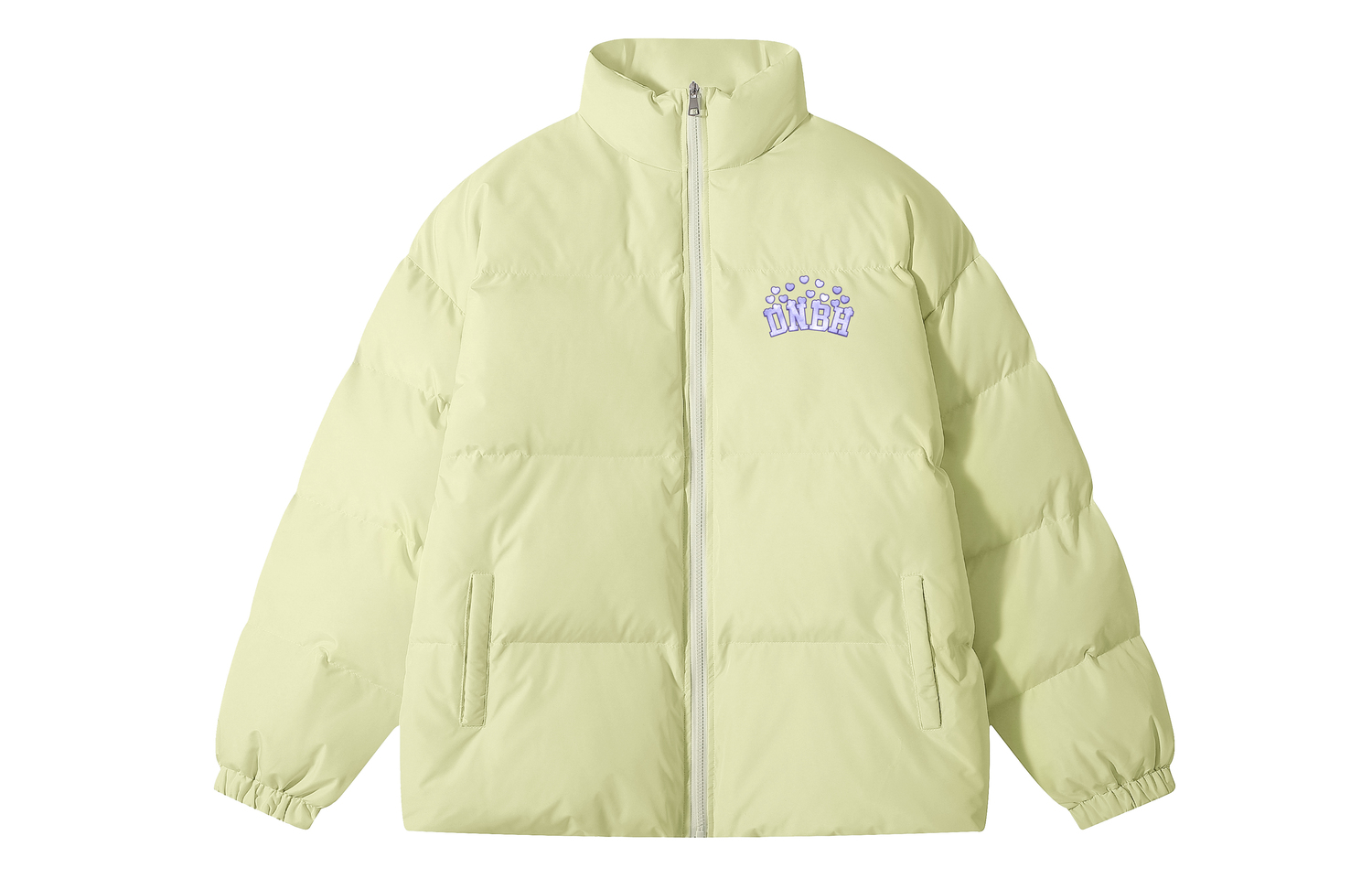

DNBH Пуховик Unisex, Light Yellow Blue Text