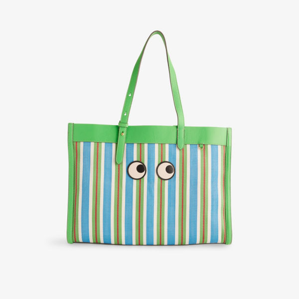 

Сумка-шоппер Anya Hindmarch в полоску, зеленый