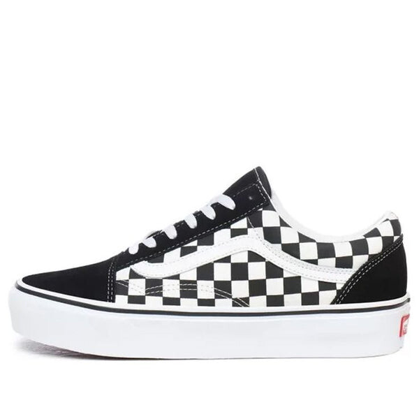 

Кроссовки old skool platform 'black white checkerboard' Vans, черный
