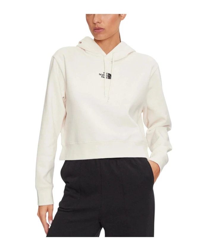 

Худи из смесовой хлопковой ткани с круглым вырезом. The North Face, белый