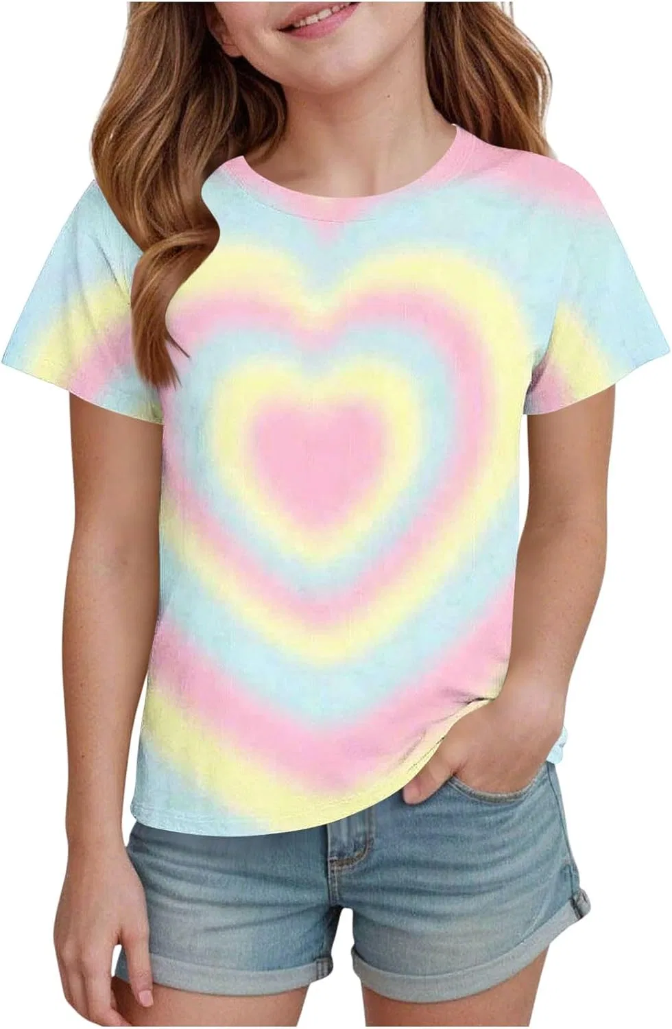 Футболка с графическим принтом и tie-dye, Zzalalana, жёлтая