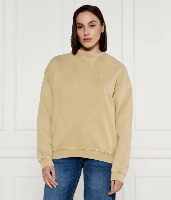Толстовка Lacoste, loose fit, бежевый