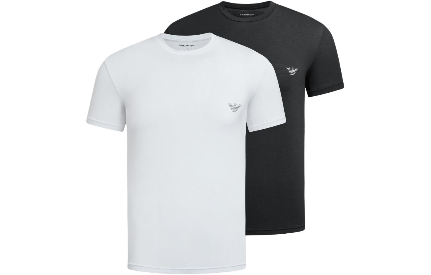 Футболка SS24 мужская, 2 шт EMPORIO ARMANI, белый — фото 3