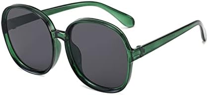 

Солнцезащитные очки в круглой оправе 2027 года для женщин, ретро, ​​черные, увеличенного размера, женские солнцезащитные очки для активного отдыха и вождения MTZJH, Green Gray