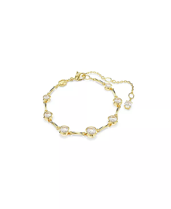 

Теннисный браслет из белого золота с покрытием из смешанных круглых огранок Imber Swarovski, white