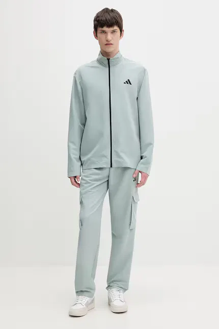 Спортивный костюм с эластичным материалом модель Adidas, бирюзовый