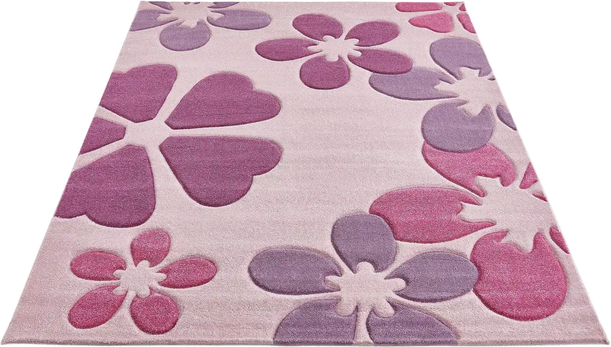 

LUXOR живой детский ковер "Flair", прямоугольный, короткий ворс LUXOR living 60х115 см, розовый