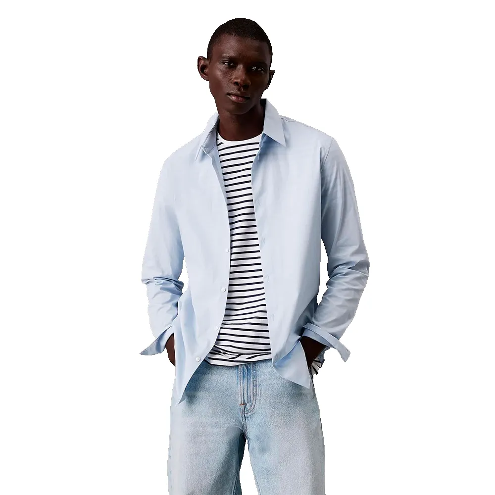 

Рубашка Calvin Klein Solid Stretch Slim Fit, синий