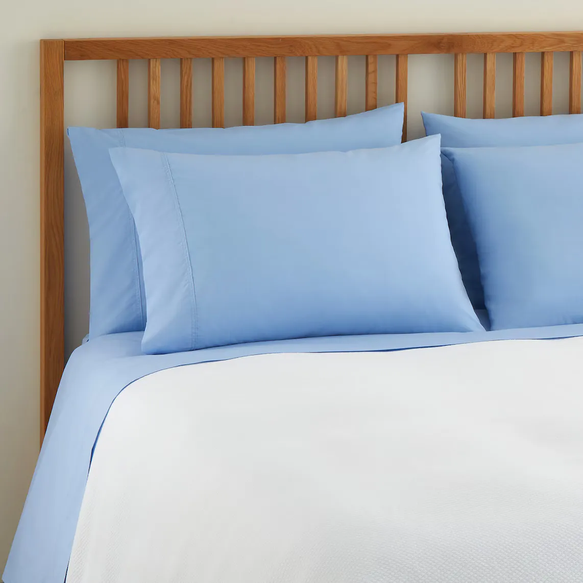 

Простыня из хлопка Essential Percale, 180 ниток El Corte Inglés, синий