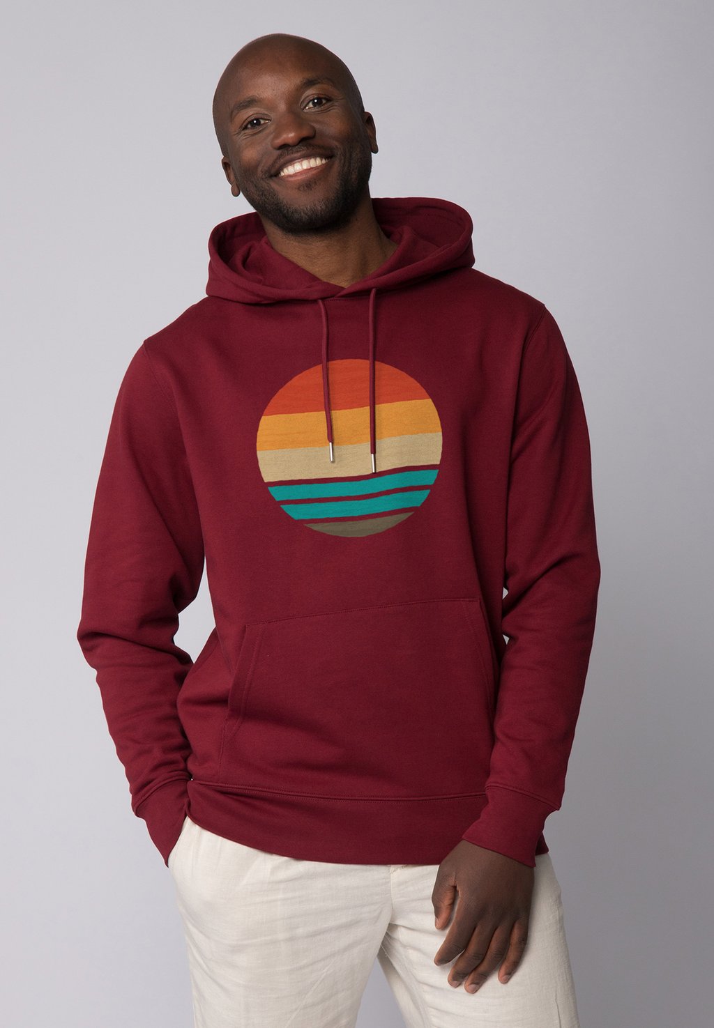 

Толстовка RETRO SUNSET OCEAN watapparel, темно-красный