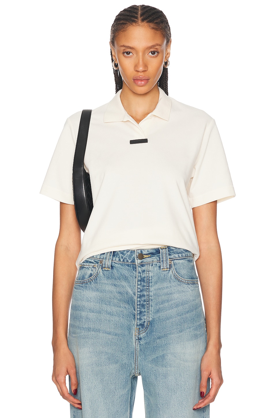 

Топ-поло с короткими рукавами Fear of God ESSENTIALS, цвет Shell