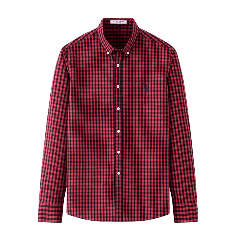 Рубашка мужская с острым воротником U.S. POLO ASSN., Red Plaid