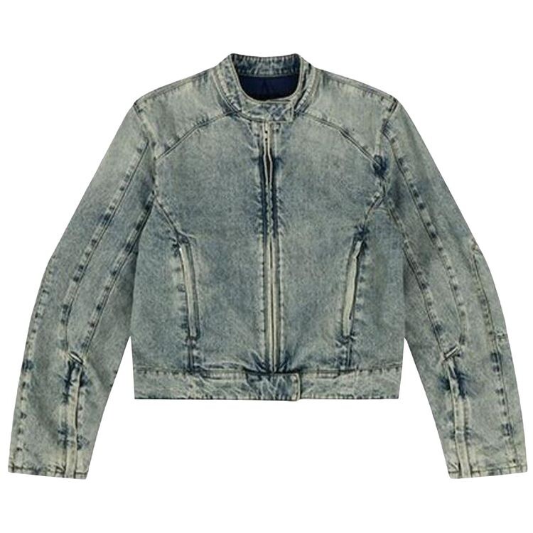

Куртка Entire Studios Moto Denim Jacket Surface Wave, серый