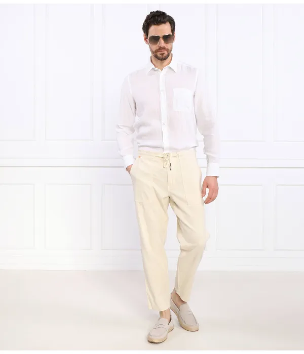 Элегантная льняная рубашка_6 Regular fit Boss Orange, белый — фото 2