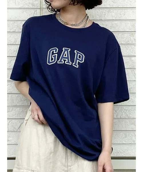 Унисекс футболка с логотипом GAP тёмно-синяя