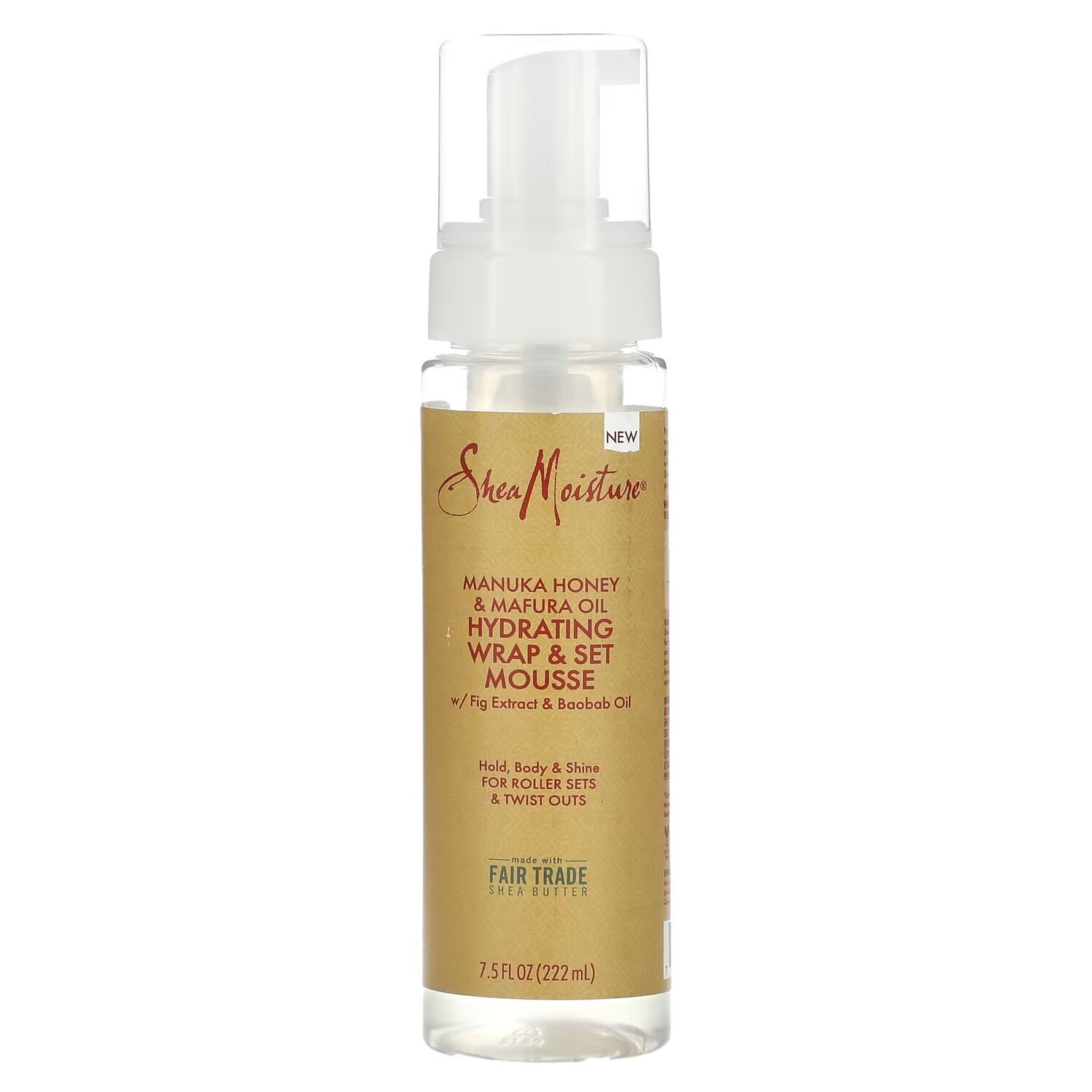 

SheaMoisture Hydrating Wrap & Set Mousse с экстрактом инжира и маслом баобаба, 7,5 жидких унций (222 мл)