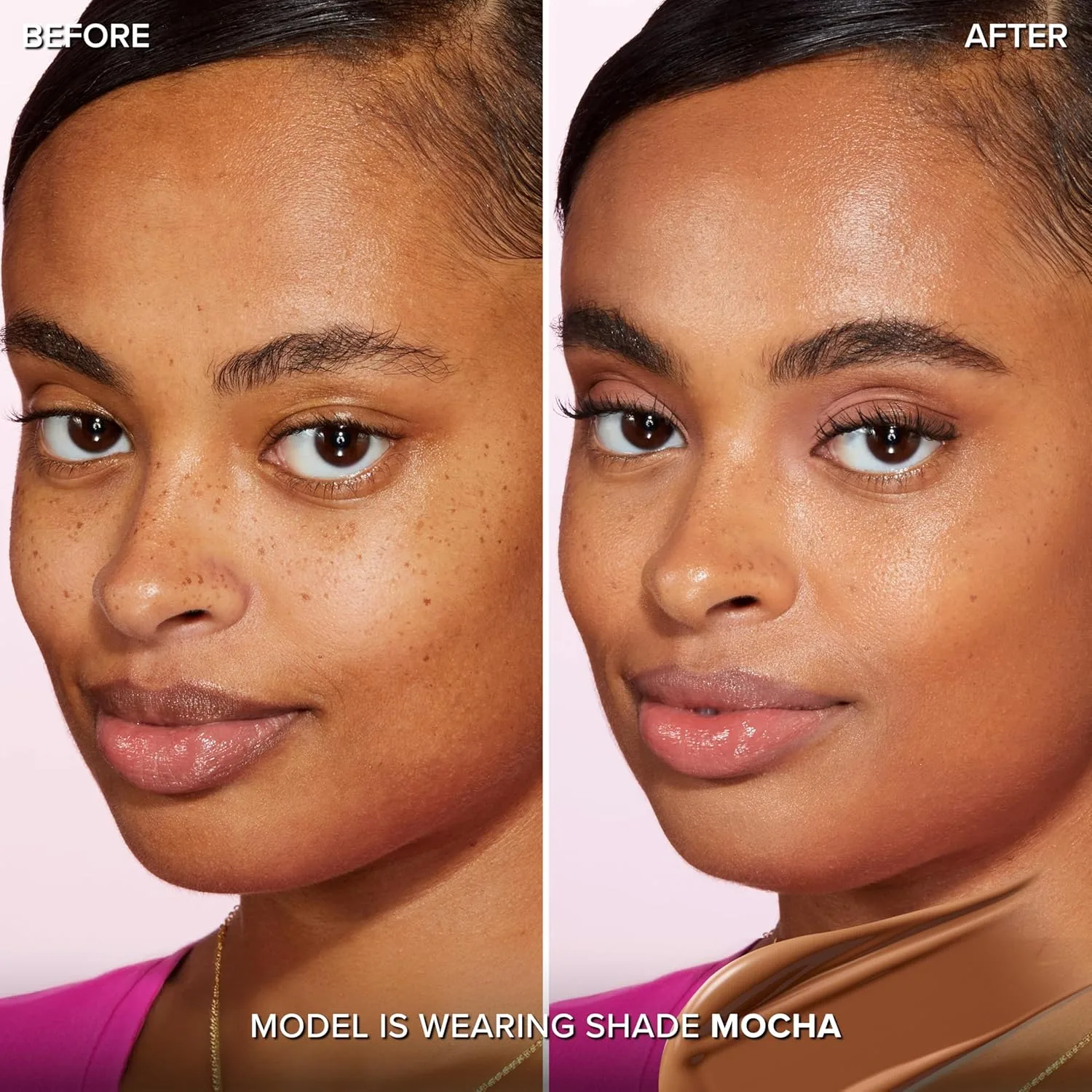 Тональный крем Too Faced Born This Way Natural Finish Longwear Liquid Foundation | Среднее и плотное покрытие | Увлажняющий + без масел, 19 Mocha (Rich Tan with Rosy Undertones) — фото 2