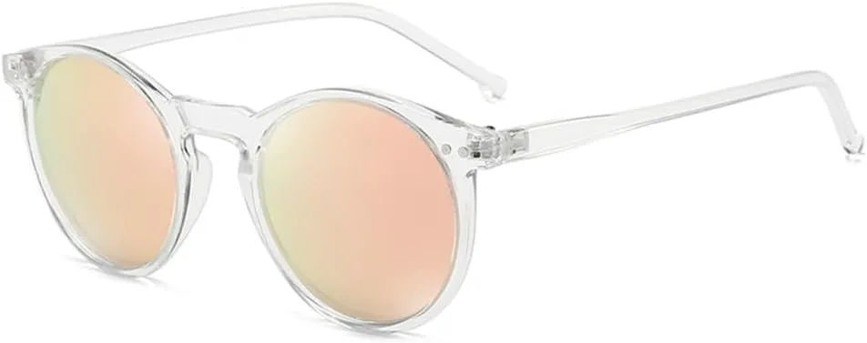 

Модные солнцезащитные очки с мягкой прозрачной оправой и прозрачными линзами, классические винтажные солнцезащитные очки для мужчин и женщин TYUVIVO, Pink