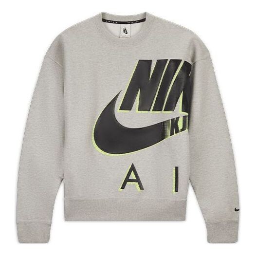 

Толстовка Nike Air x Kim Jones Crossover Logo Printing Fleece Round Neck US Edition Couple Style Gray, серый