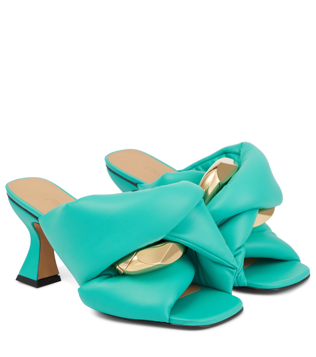 Мюли Chain Twist из искусственной кожи JW Anderson, Turquoise