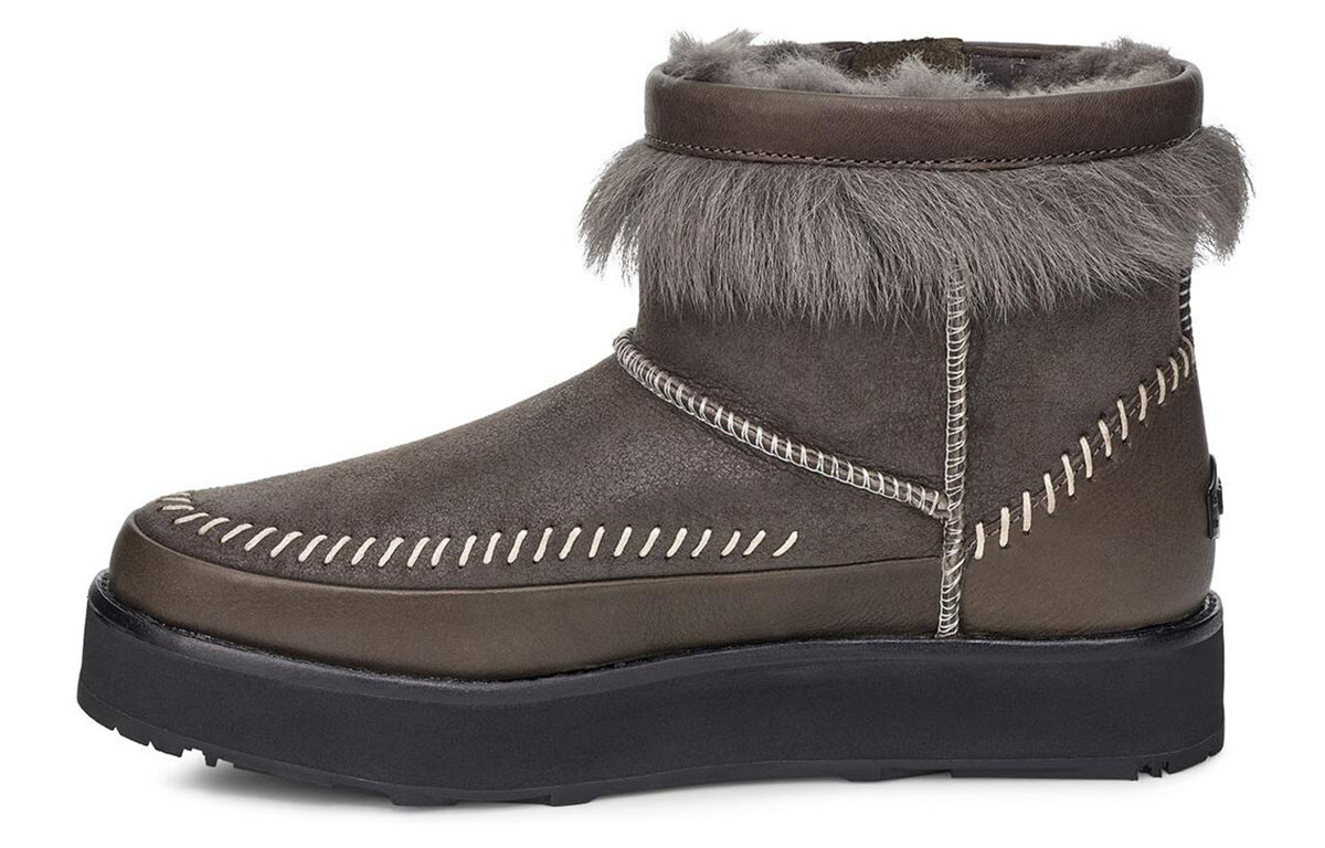 Угги женские UGG Fluff Punk, серый