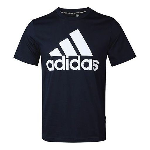 

Футболка mh bos tee round-neck short-sleeve tee men dark blue Adidas, синий