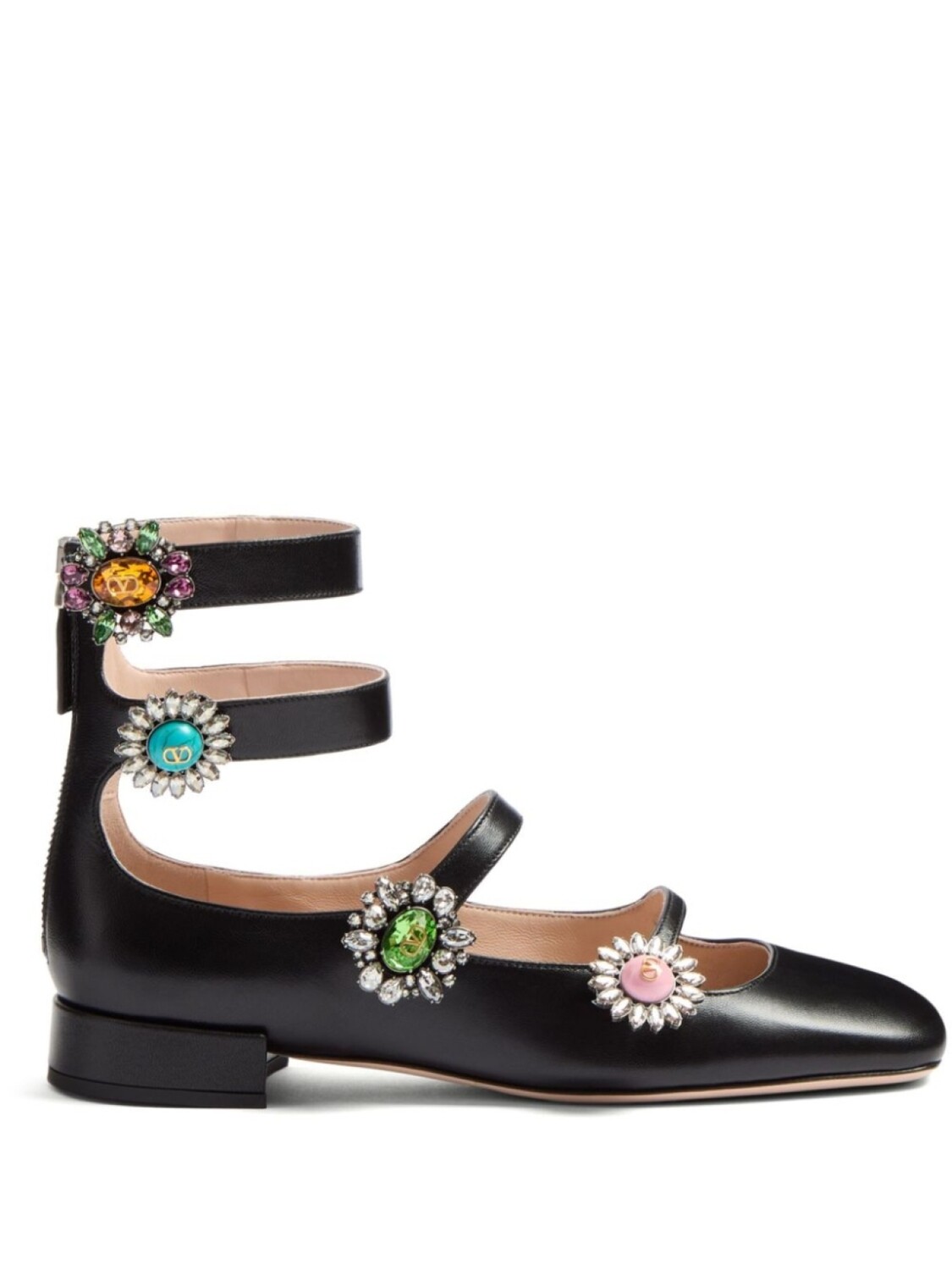 Valentino Garavani декорированные балетки Preshoes 20, черный