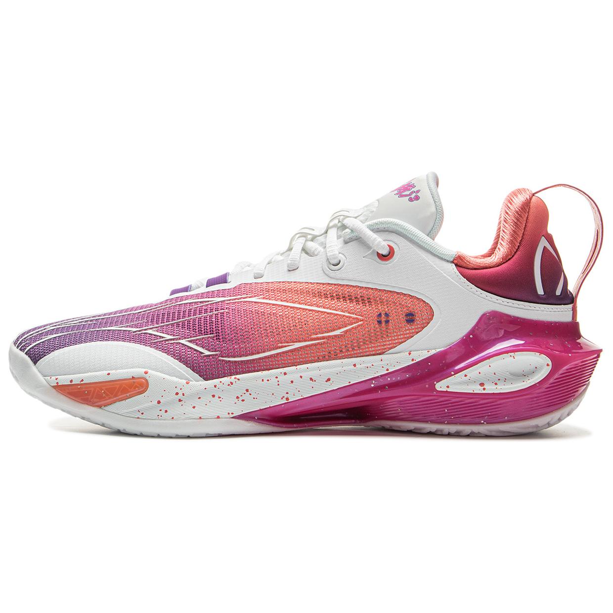 

LINING Баскетбольные кроссовки Flash Strike 11 Low Top Performance, мужские, цвет лилейник, фиолетовый, закат, розовый