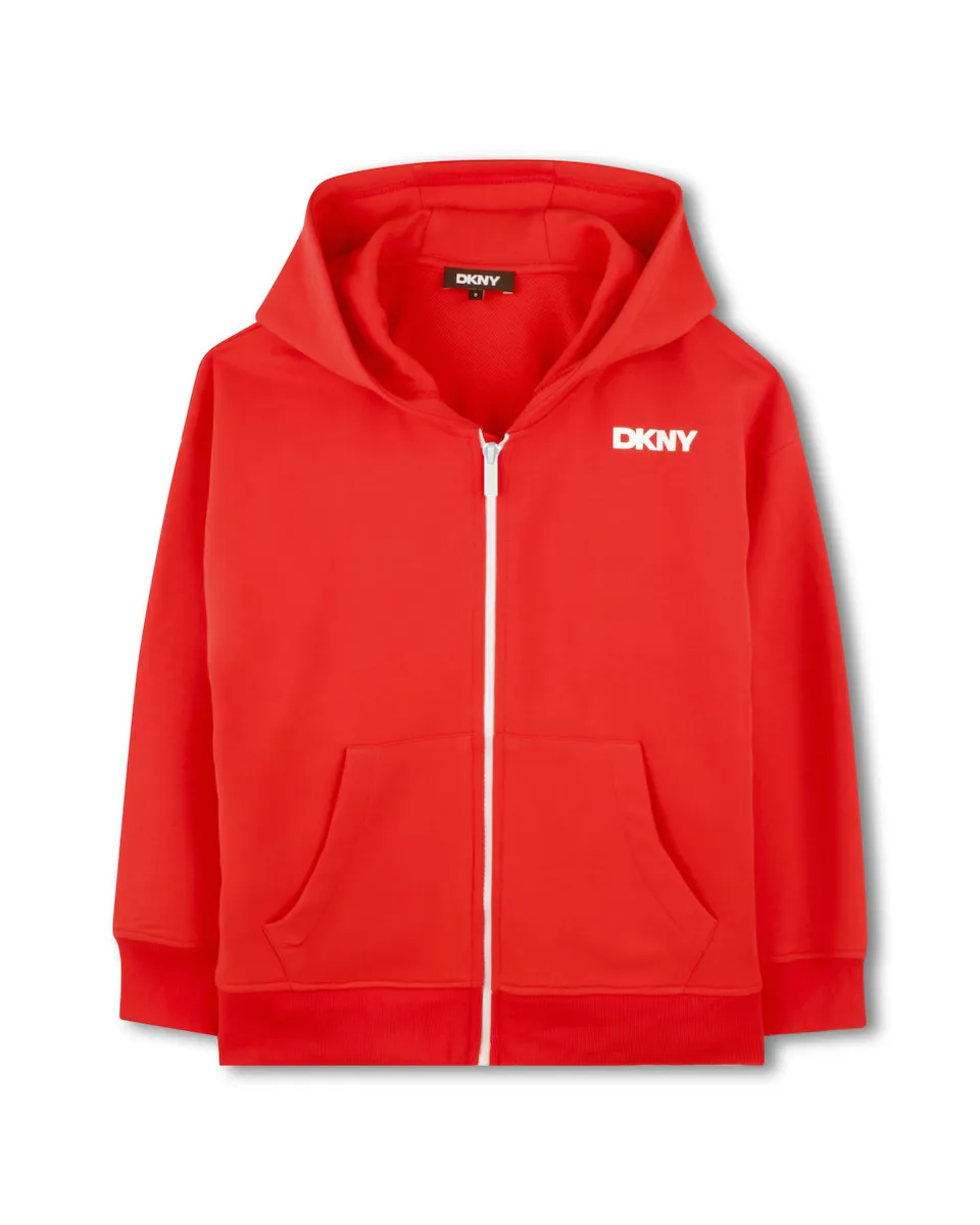 

Куртка для мальчиков с капюшоном и застежкой-молнией DKNY, красный