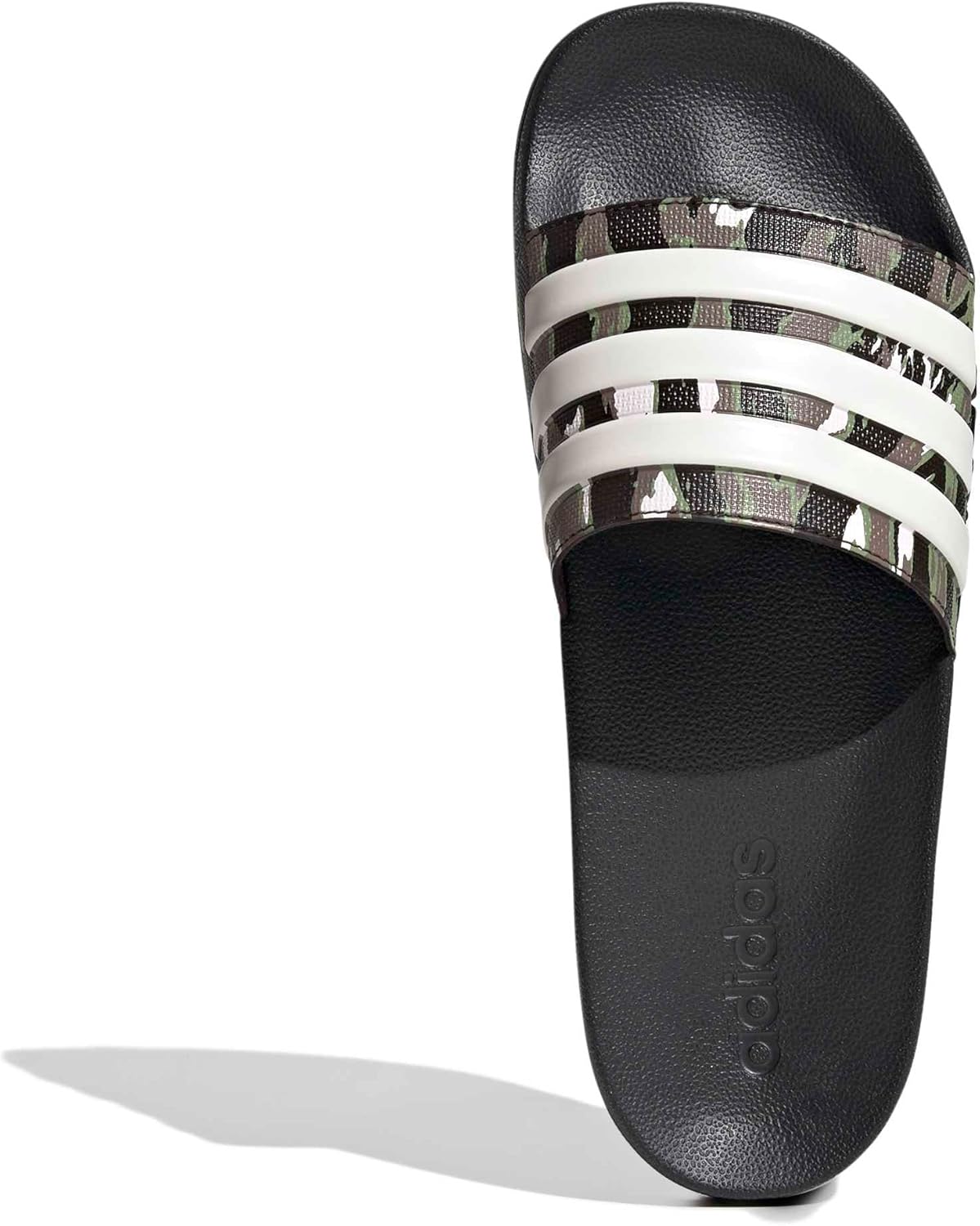 Сланцы для душа adidas Adilette для взрослых унисекс, черный/зеленый — фото 3