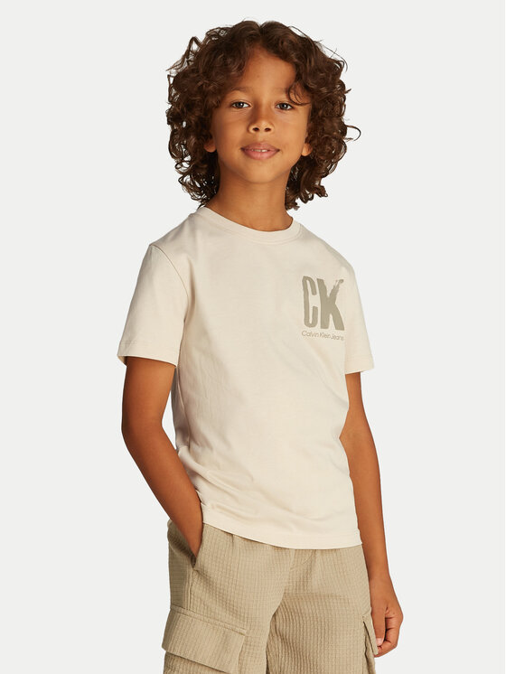 

Футболка обычного кроя Surf Graphic IB0IB02447 Calvin Klein Jeans, бежевый