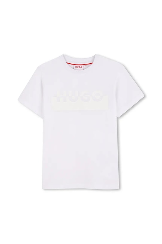 

Детская хлопковая футболка Hugo, белый