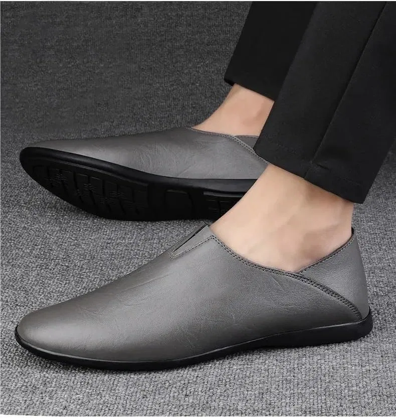 Лоферы кожаные Loafers Grey SayfuR — фото 2