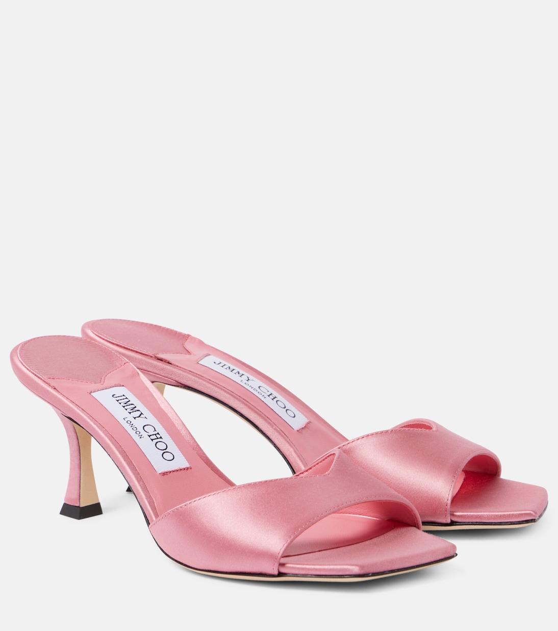 Атласные мюли Skye 70 Jimmy Choo, Candy Pink